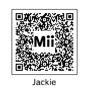 Jackie's official QR Code, with the name written in English