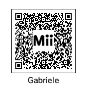 Gabriele's QR Code, as seen in the portrait.