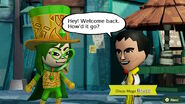 Bruce at the Travelers' Hub in Miitopia (Nintendo Switch Version).