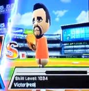 Víctor as a Pro in Baseball.