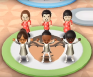 Elisa, Pablo, Rin, Chika, Theo, and Sarah featured in Swap Meet in Wii Party