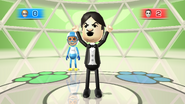 A Mii yawning.