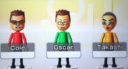 Oscar in Wii Party with Cole and Takashi.