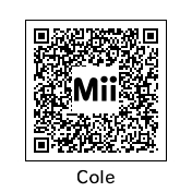 Cole's QR Code, as seen in the portrait.