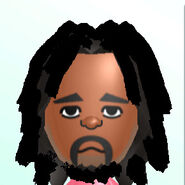 Alex's image in the September 2020 Nintendo leak. Notice the roughly skeched drawings of his current hair and beard shape overlapping his original hair and beard shape.