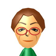 Yoshi's official face image, generated by HEYimHeroic by extracting her Mii data file.