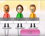 Giovanna with Marco and Oscar in Wii Party.