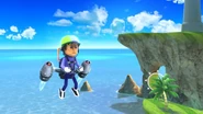 Pierre in the Pilotwings stage of Super Smash Bros. 4 and Ultimate.
