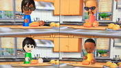 Ai, Jake, Rin and Theo participating in Chop Chops in Wii Party