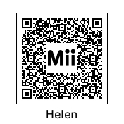 Helen's official QR Code, with the name written in English. its old facial residues are not displayed correctly