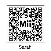 Sarah's QR Code, as seen in the portrait.