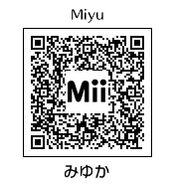Miyu's official QR Code. Notice her nickname shown (Miyuka).