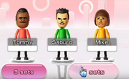 Tommy with Saburo and Mike in Wii Party.