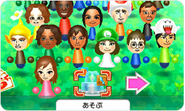 Yuya with friends in StreetPass Mii Plaza.