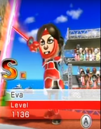 Eva in Swordplay Duel.