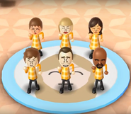 Anna, Silke, Fumiko, Pierre, Rainer, and Matt featured in Swap Meet in Wii Party