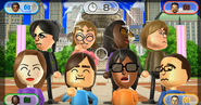 Eva, Siobhan, Jackie, Chris, Elisa, Hiromi, Ai, and Shohei featured in Smile Snap in Wii Party