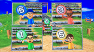 Hiroshi, Shouta and Luca participating in Strategy Steps in Wii Party