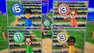 Ren, Abe, Helen and Ai participating in Strategy Steps in Wii Party