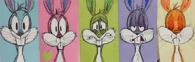 Bugs Bunny's facial expressions.