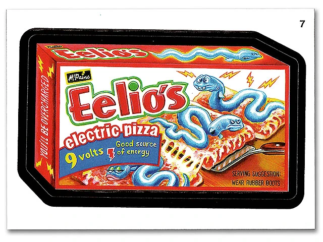 Eelio's Electric Pizza | Wacky Packages Wiki | Fandom