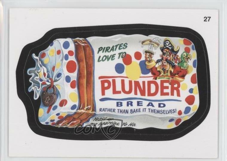 1986 BLUNDER BREAD Topps Wacky Packages Sticker 