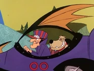 "Mish Mash Missouri Dash" The first time the Mean Machine passes the other vehicles, Dastardly's red gloves are missing.