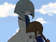 Fukami comforting Wadanohara.