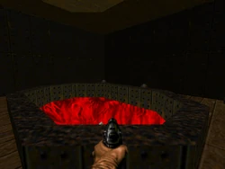 El "pozo del infierno" en Doom II