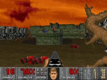 Una vista de E4M6, un entorno típico de Thy Flesh Consumed.