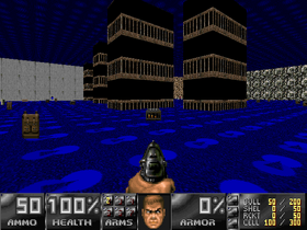 Renderizado en ZDoom la misma escena que muestra la construcción.