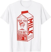 "Have you seen me?" milk carton t-shirt