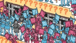 A collection of Waldo's aliases are included in a crossword puzzle found in the "The Game of Games" scene in .