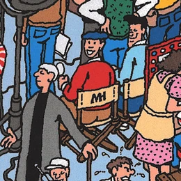 A director with the initials MH on his chair can be seen in the final scene of . This could be Handford placing himself into his own book directing "Where's Waldo the Musical