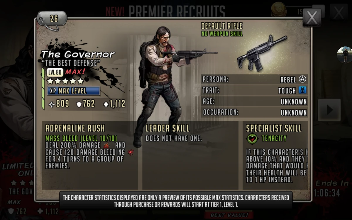 The Governor Walking DeadRoad to Survival Wikia Fandom