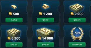 Gold Purchase Guide War Robots Wiki Fandom