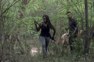 10x01 Michonne and Aaron