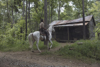 9x05 rick arrvies at a cabin