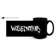 Wolves Not Far Black Mug Capacity: 15 oz