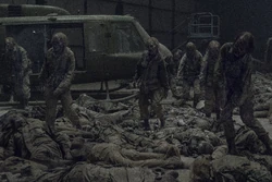 "Sleeping" Fort Connors Walkers Fort Connors Daryl and other survivors come to Fort Connors for supplies and when Daryl cuts himself by lifting up supplies, it drops on a zombified soldier below and it wakes up the sleeping walkers and they attack the group in the Fort. Survivors like Carol are able to take out a couple walkers before they make their escape.