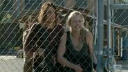 Maggie and Beth horrified at The Gov's getting ready to kill Hershel