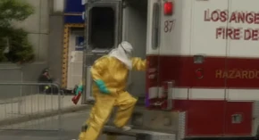 The LAFD dispatched hazmat units on the request of the CDC.