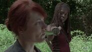 Michonne Confronts Woman