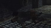 Killed by a walker in the sewer.