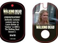 The Walking Dead - Dog Tag (Season 2) - Laurie Holden C4 (AUTHENTIC WORN COSTUME PIECE)