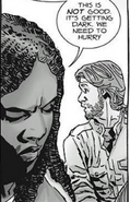 Michonne and Aaron