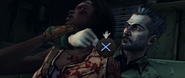 Randall strangling Michonne QTE