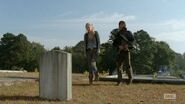 Beth and Daryl at graveyard loving father