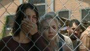 Maggie and Beth looked shocked at Hershel's captured