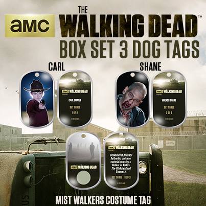 WALKING DEAD AMC ZOMBIE UP CLOSE WALKER TEETH UPDATE NECKLACE DOG TAG DOGTAG 